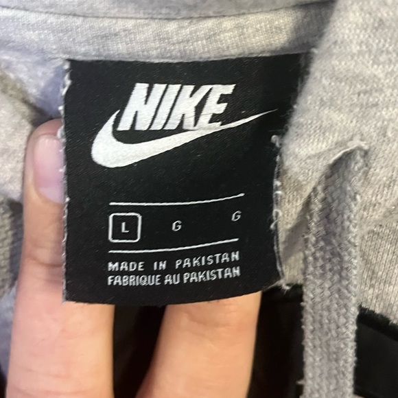 Y2K Nike “Just Do It” embroidered fleece hoodie size Large - Picture 4 of 7